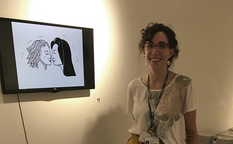 Victoria Aragon with her film